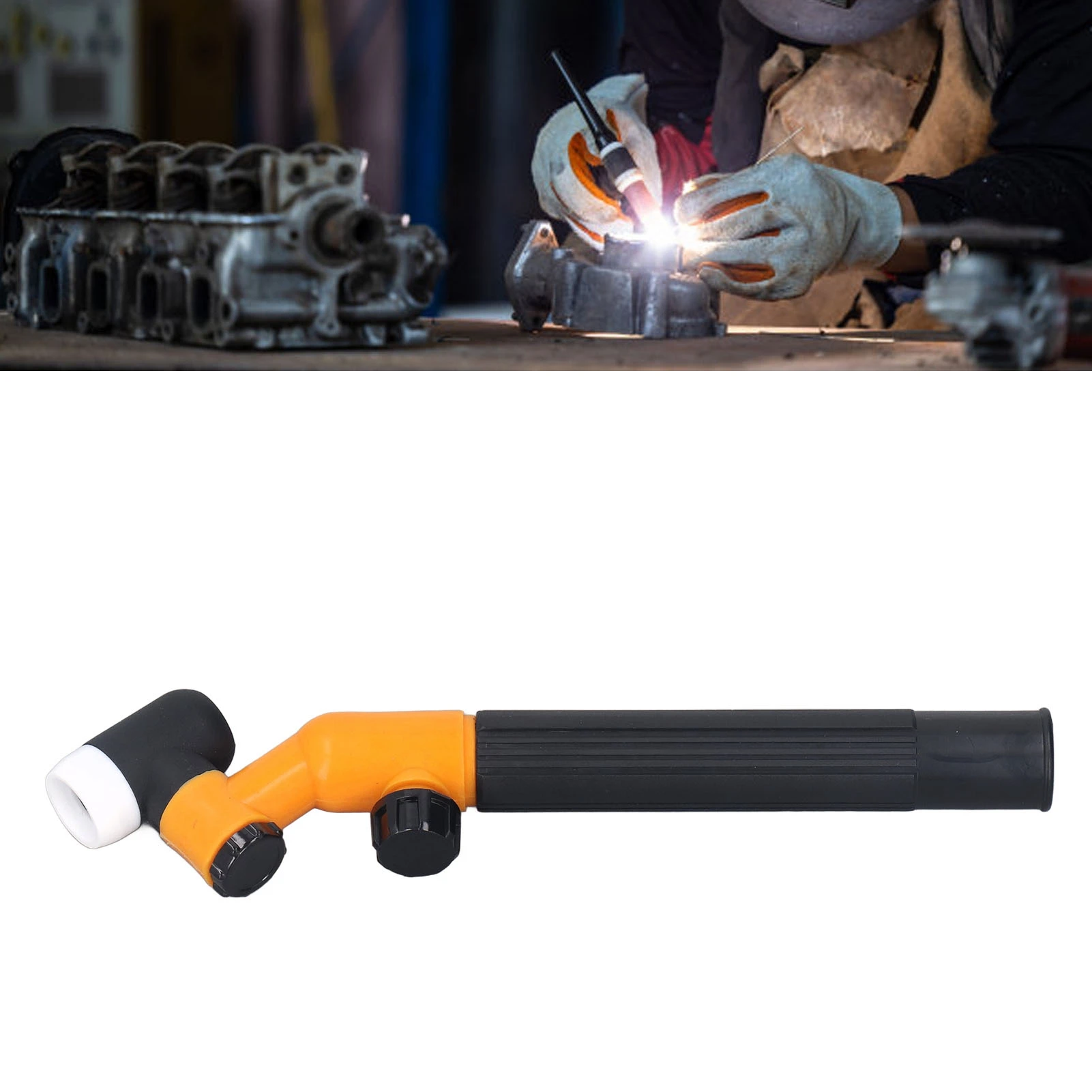 WTR17V Welding Torch Head One Handed Operation Air Cooled TIG Torch Head Swivel Neck Head Replacement Accessory