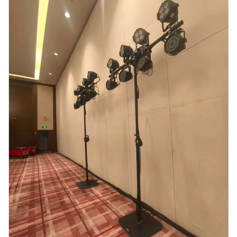 Aluminum alloy heavy duty light stand, steel base, 1.45-2.58 meters high, load capacity 50 kg, hand crank light stand