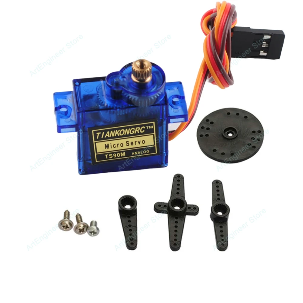 Full Metal Gear TS90M Micro Analog Servo 90/180/270/360 Degree Controllable Angle 360° Continuous Rotation for RC Car DIY Toys