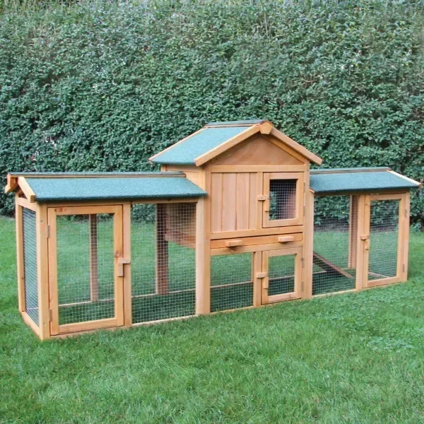 

Rabbit Cage Large Metal Run Wooden Cage Chicken Coop Guinea Pig Cage for All Small Animals