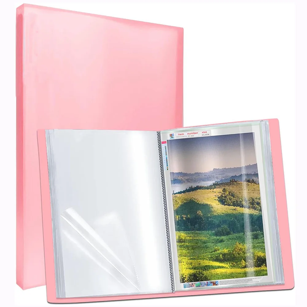 New Storage File Folder A3 30 Pages Diamond Painting Transparent Album Book Cover Large Photo Album Book Diamond Painting Holder