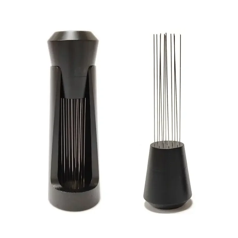 

Espresso Coffee Stirrer Wdt Tool And Self-aligning Stand Coffee Stirring Tool Black Coffee Cloth Needle With Base