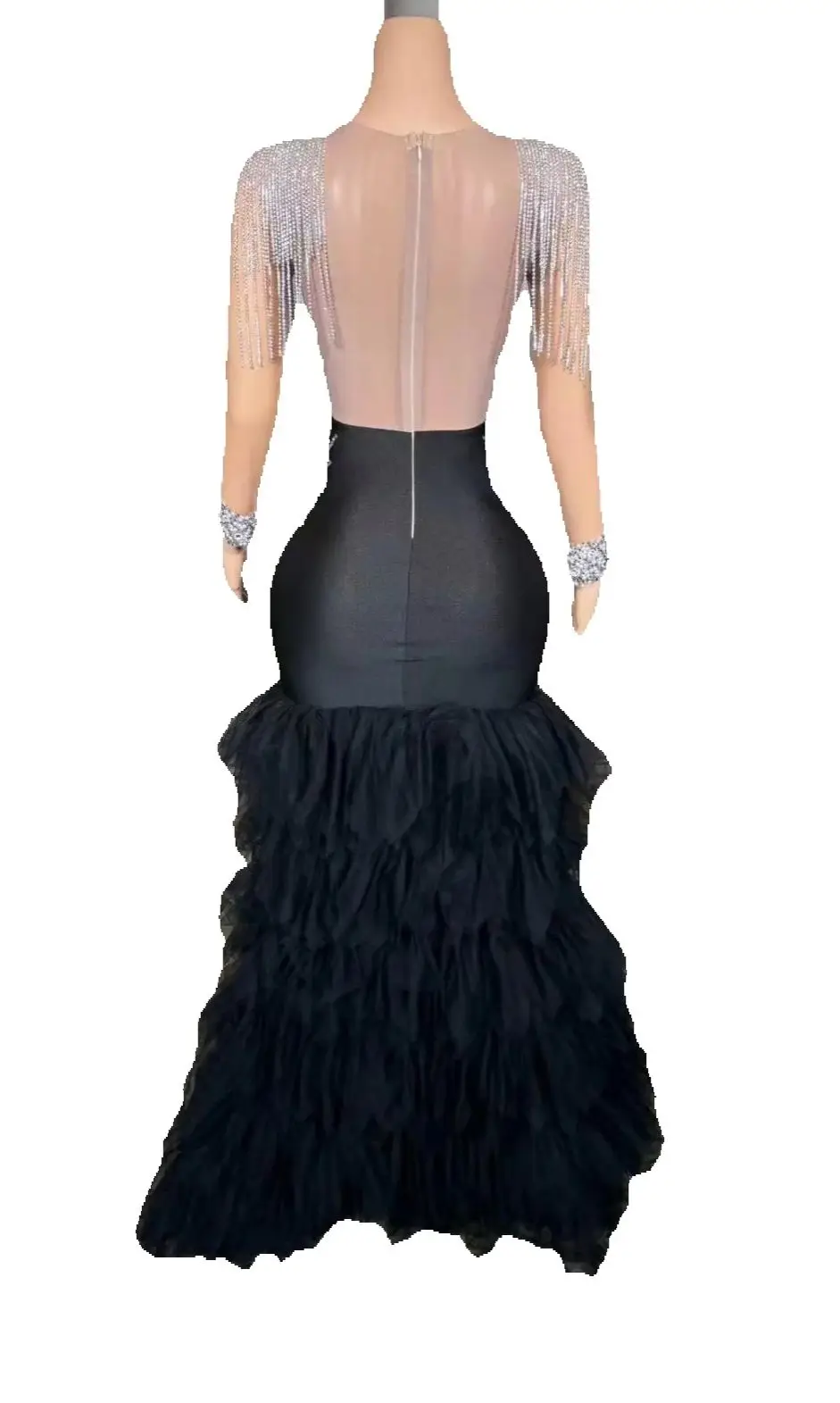 ZD High Quality Prom Gowns Luxury Rhinestone Bling Wedding Dress Birthday Outfit New Arrival Ruffle Prom