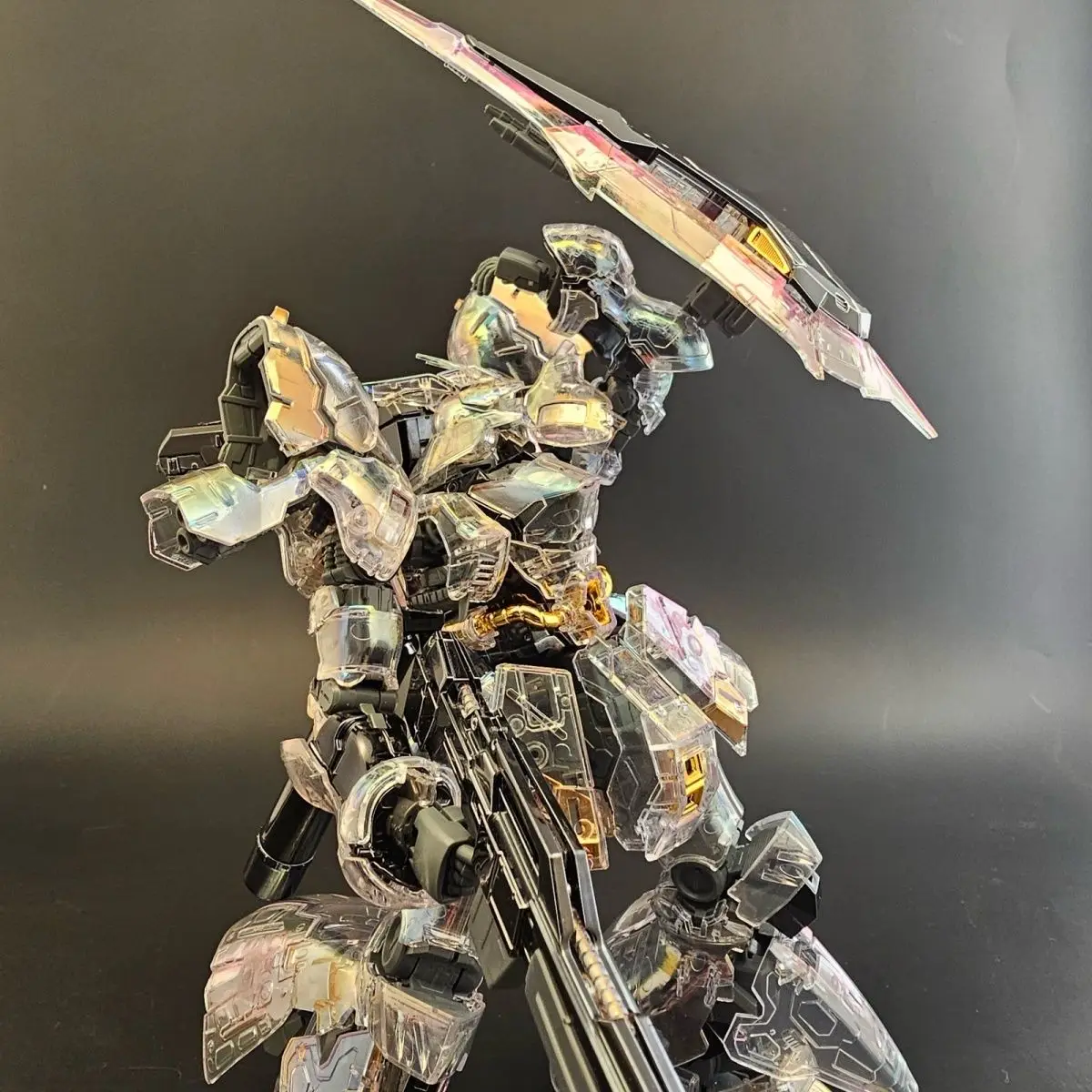 Novo siai sazabi MSN-04 chifre duplo colorido galvanoplastia transparente fukuoka sasabi kit modelo de montagem 1/144 rg figura ação