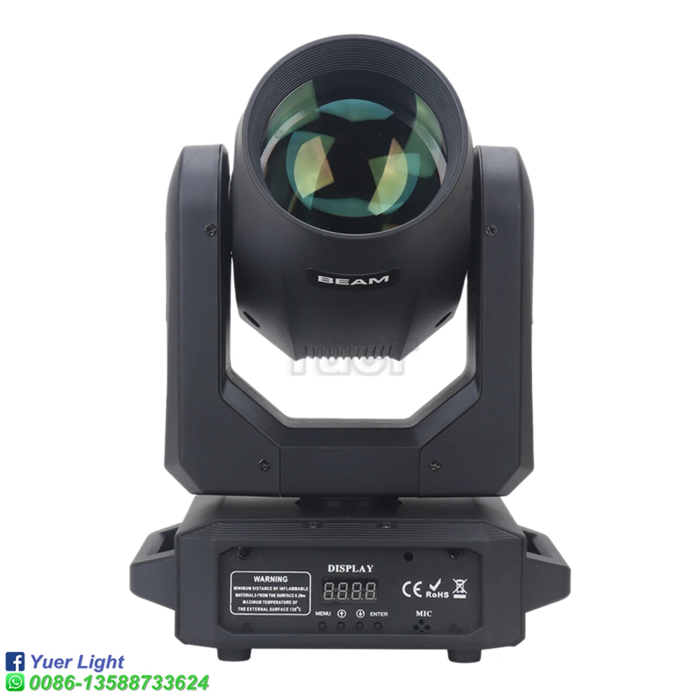 Imagem -02 - Led Moving Head Light Beam Spot Prismas Rotativas dj Party Dmx Stage Efeito de Luz Disco Natal Bar 200w Mais 12 Pcs por Lote