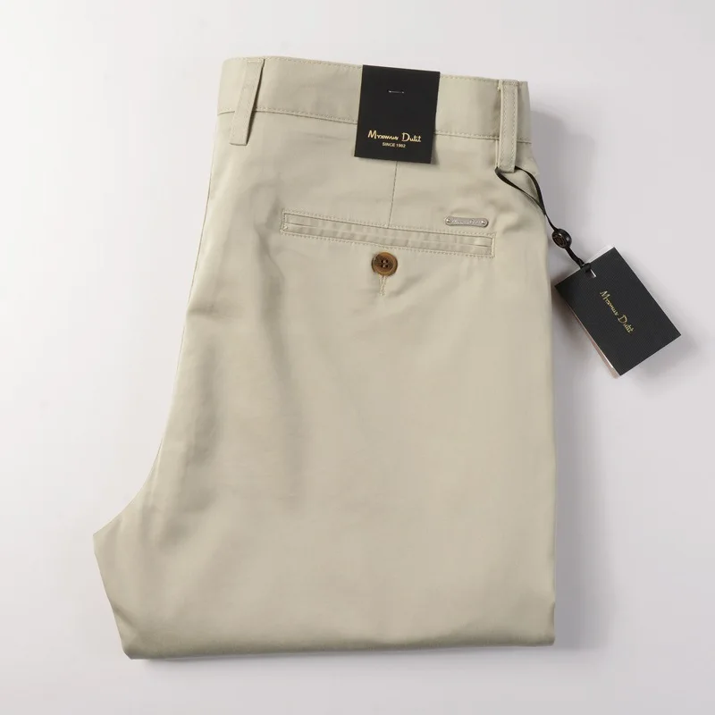 Dave&Di Men's high-end summer lightweight pants, Lyocell cool thin pants, straight leg business slim fit casual pants for men