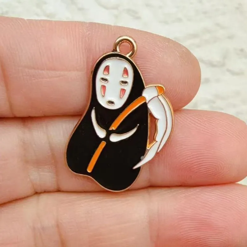 10pcs Japanese Faceless Male Decorations Cute Alloy Pendant Anime Figures Children DIY Creative Fashion Jewelry Accessories Gift view 5