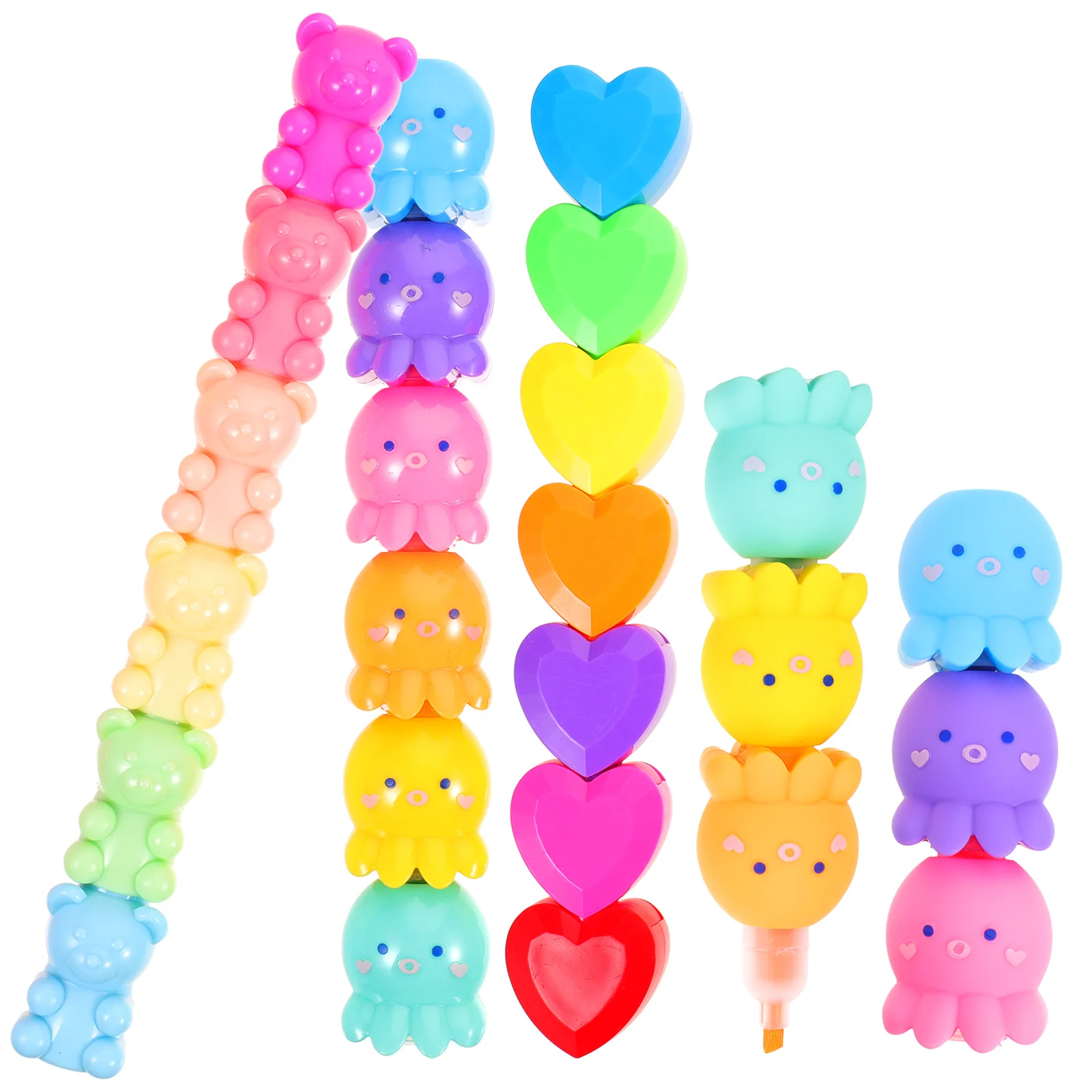 Highlighter Plastic Marking Pens Mini Small Highlighters Cute Kawaii Annotating