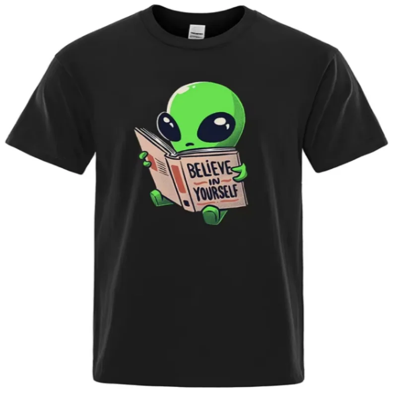 

Мужская футболка с индивидуальным принтом Believe In Yourself, хлопковые футболки большого размера, высококачественный дизайн, чувство моды Simple04198