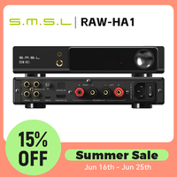 SMSL RAW-HA1 Power Amplifier MQA MQA-CD XU316 32Bit/768kHz DSD256 BT5.1 Support LDAC APTX/HD SBC AAC SMSL HA1 Amplifier