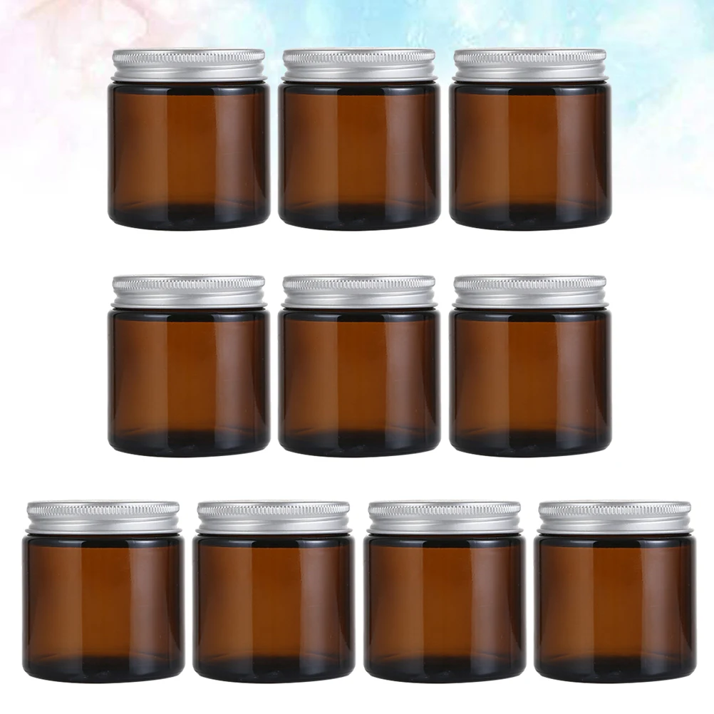

10Pcs Glass Containers 100ml DIY Scented Jar Holder Perfume Bottle Aroma Bottle Home Use Aroma Essential Oil