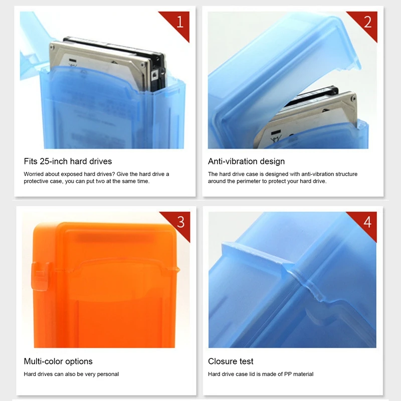 New-2.5 Inch SSD HDD Enclosure Case Hard Drive Disk Protective Case Enclosure Box For Solid State Drive Case