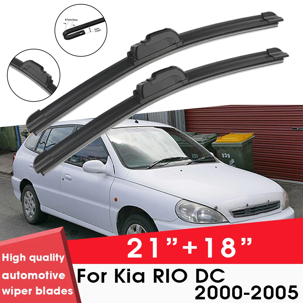 

Car Wiper Blade Blades For Kia RIO DC 2000-2005 21"+18" Windshield Windscreen Clean Naturl Rubber Cars Wipers Accessories