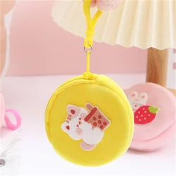 Cartoon Plush Coin Purse Girls Children Small Wallet Kid Zipper Change Money Bag Mini Headphone Key Bag Keychain Pendant Pouch