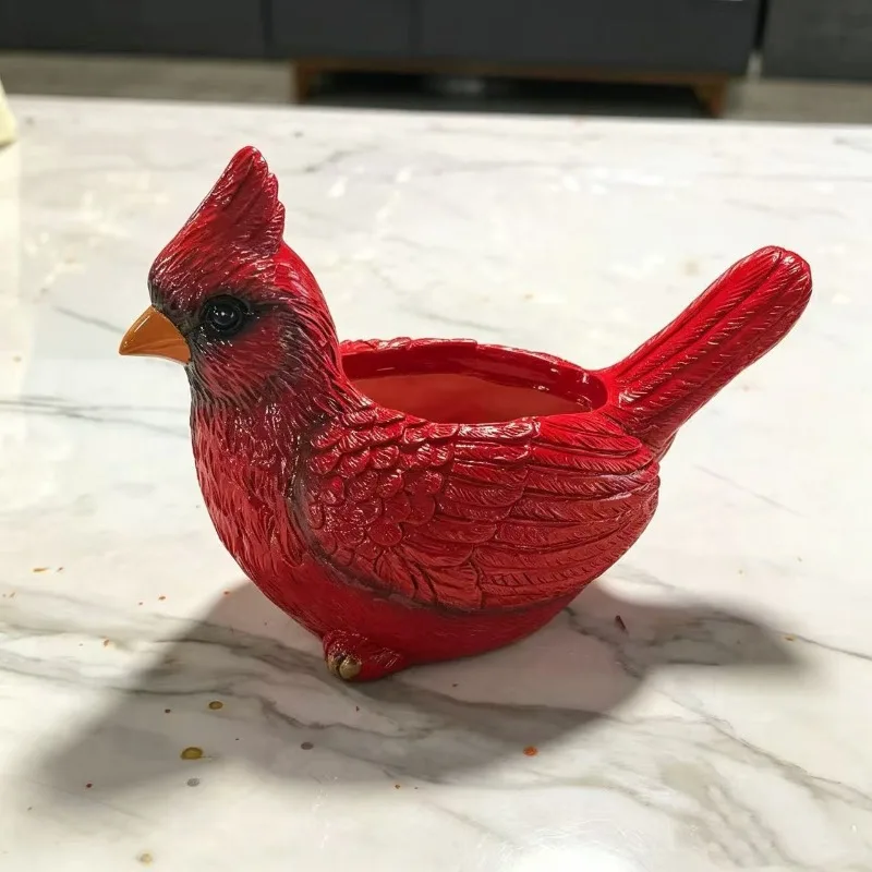 Cross-border New Cardinal Bird Succulent Planter Cardinal Succulent Potted Plant Ornament