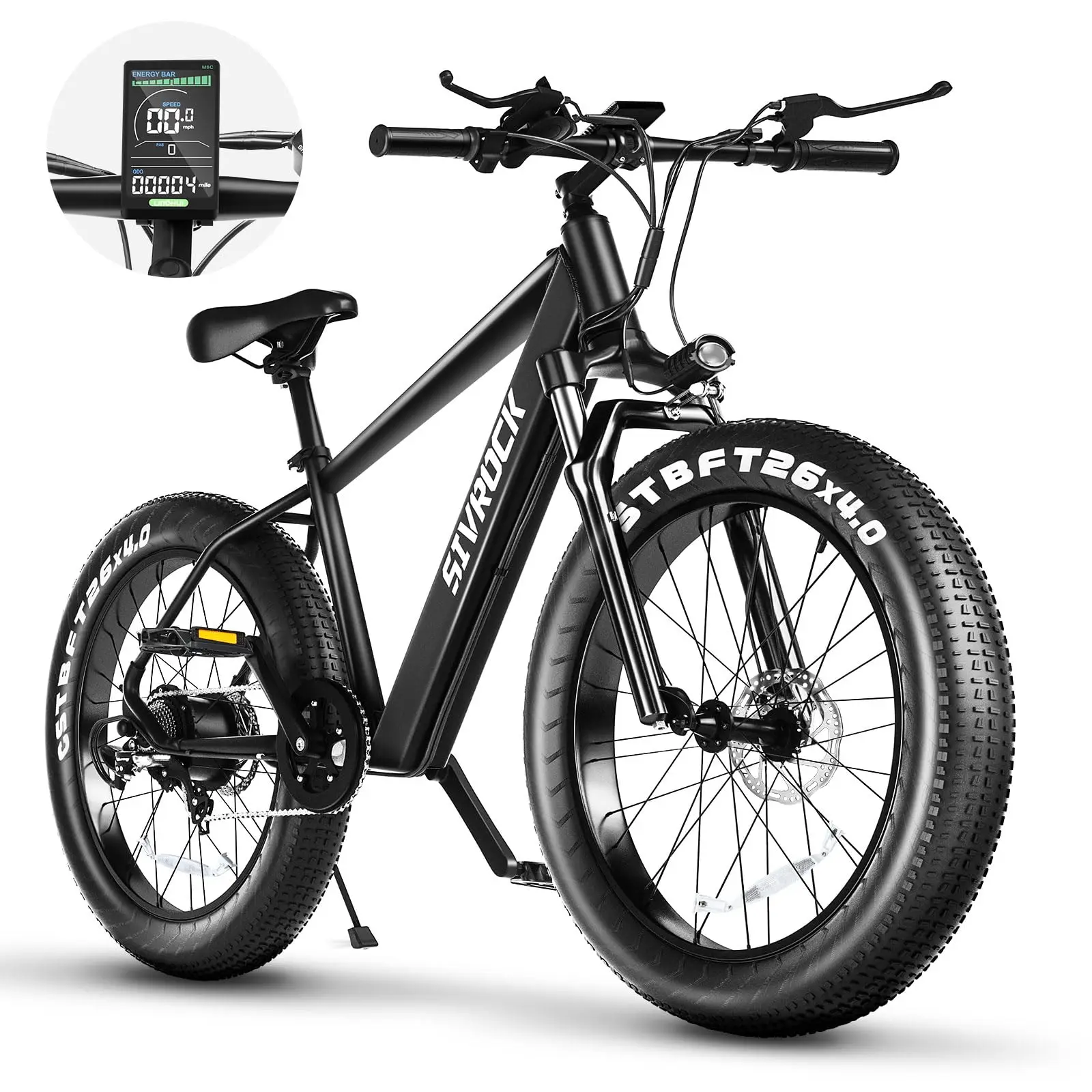 Electric Mountain Bike for Adults 25MPH 75Miles Range 750W Motor 48V 15Ah Ebike 26