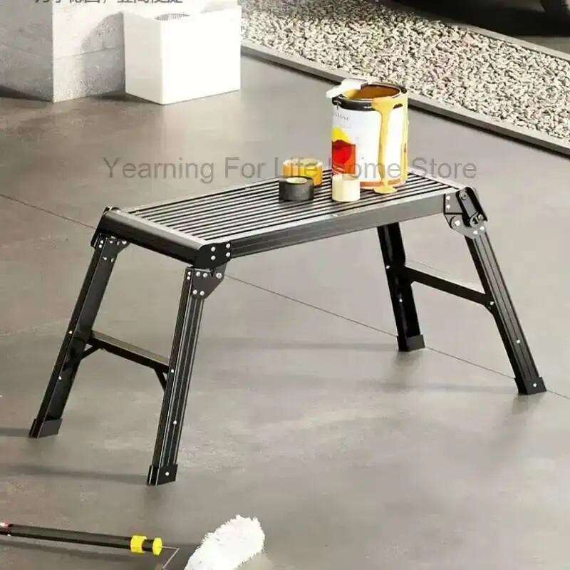 Stool Step Weight-bearing 150kg Ladder Chair Multifunctional Outdoor Folding Ladder Stool Aluminum Alloy Material Bathroom Step