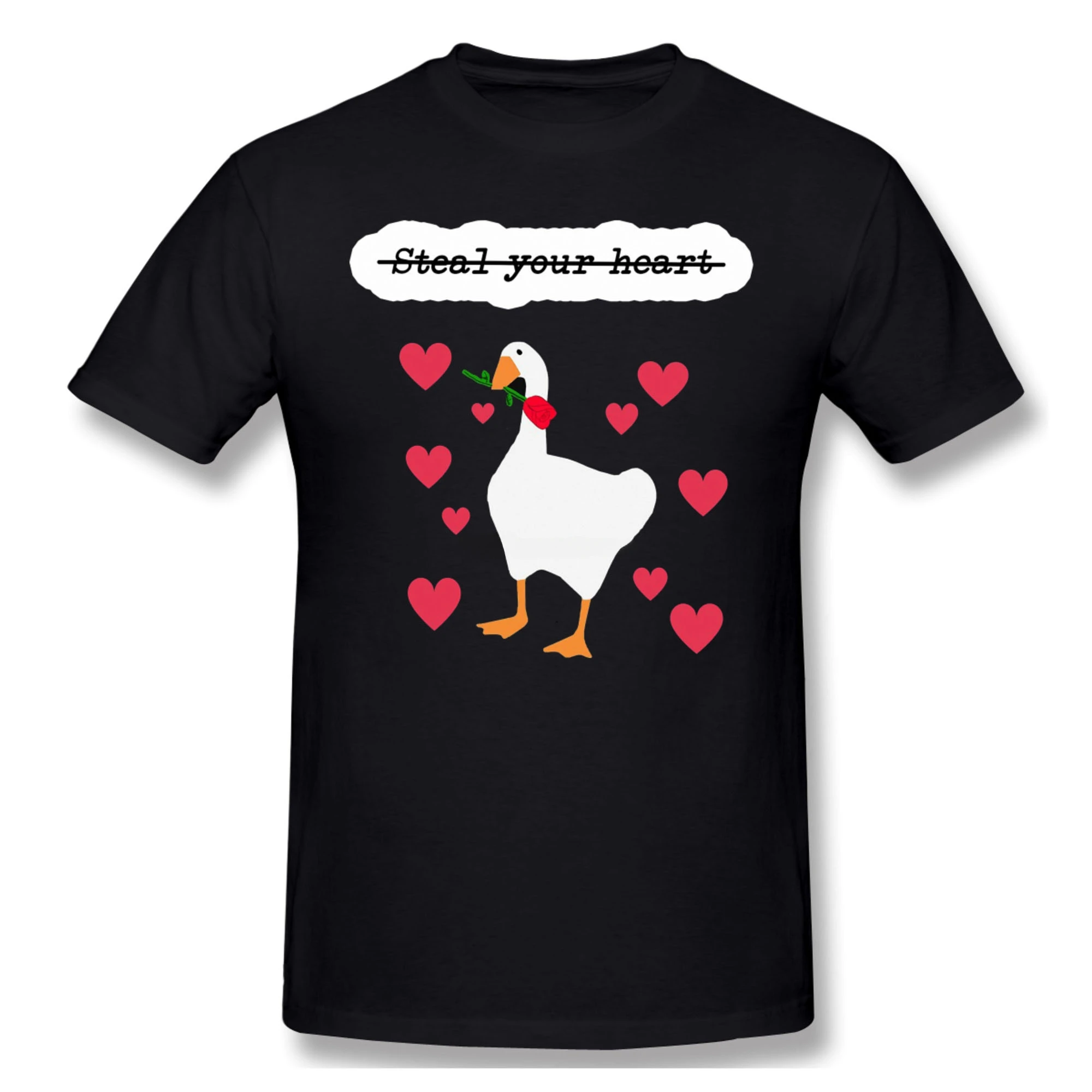 

Untitled Goose Games Funny Adventure T-Shirt Untitled Goose Ok Valentine Shirt Fashion Casual Short Sleeve Top Quality Men Tee