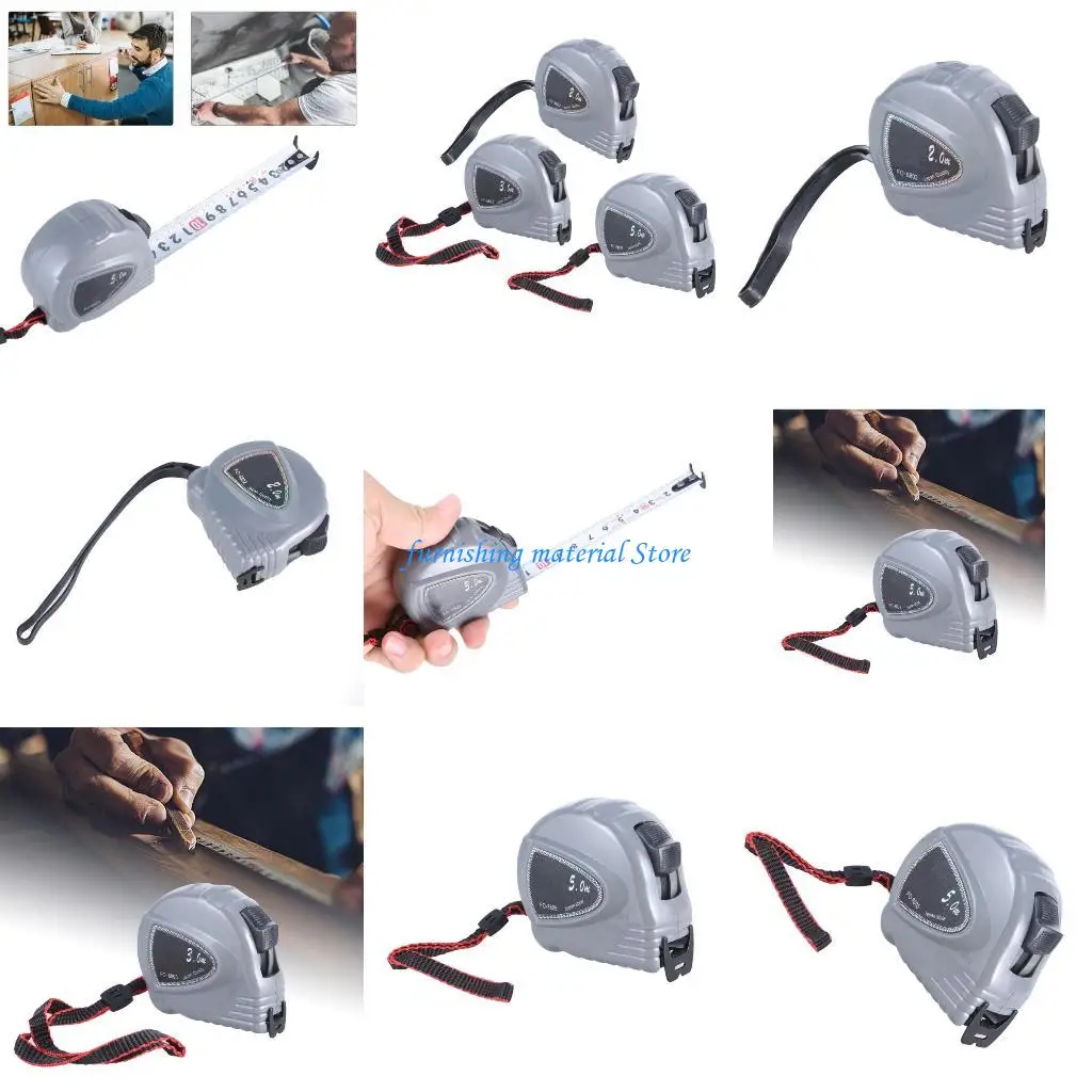 

Y5GD Measuring Tape Metal Clip Tape Measure Rustproof Clear Scale