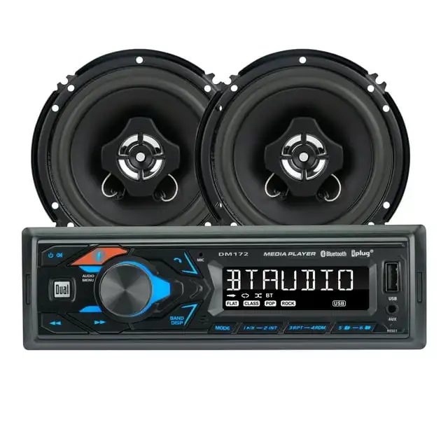 

Electronics XD172SPK2 Single DIN Car Stereo with Bluetooth and Speaker Pair, New
