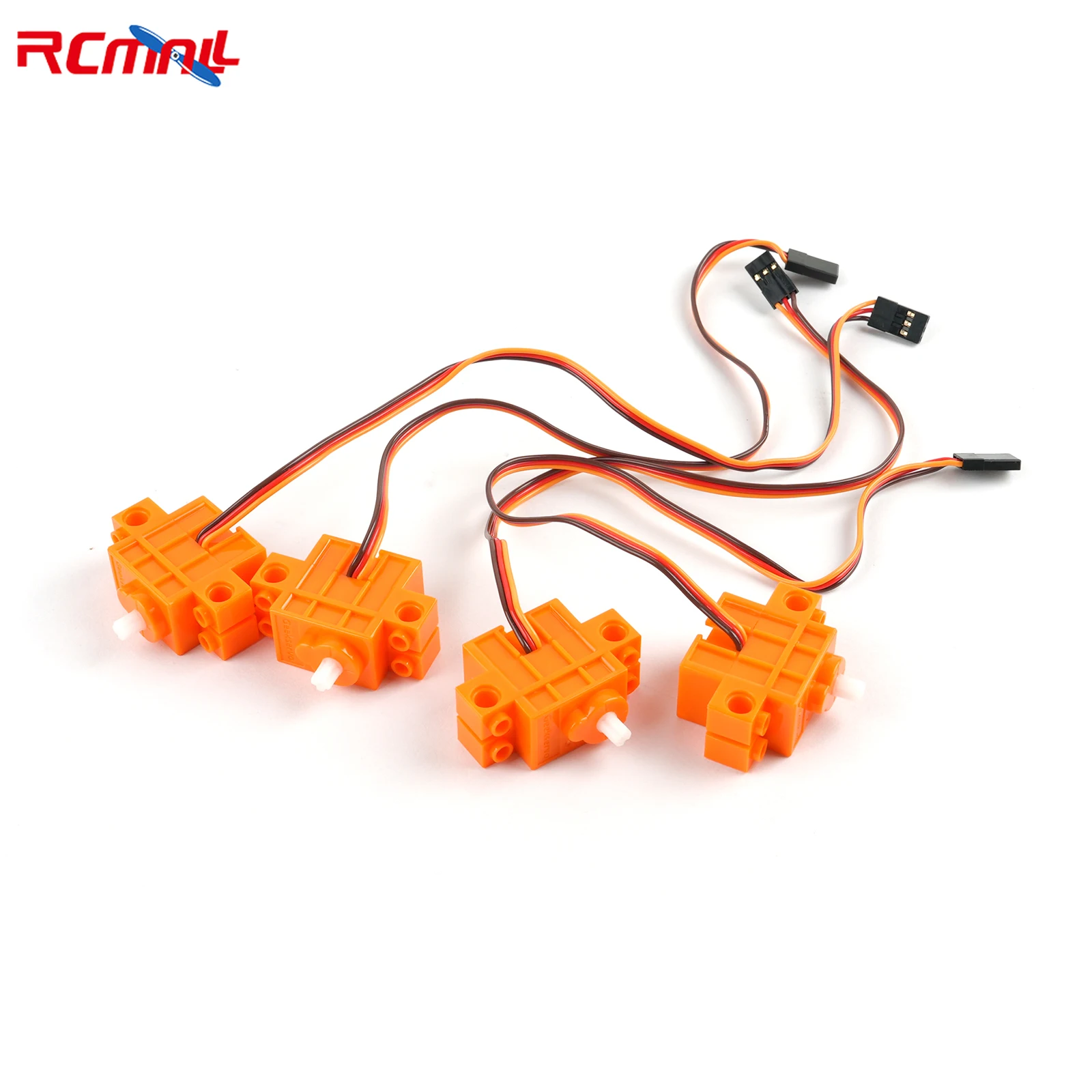 4PCS 360 Degree Contiguous Rotation Programmable Geek Servos Motor Orange for Microbit Micro:bit DIY RC Robot Smart Car
