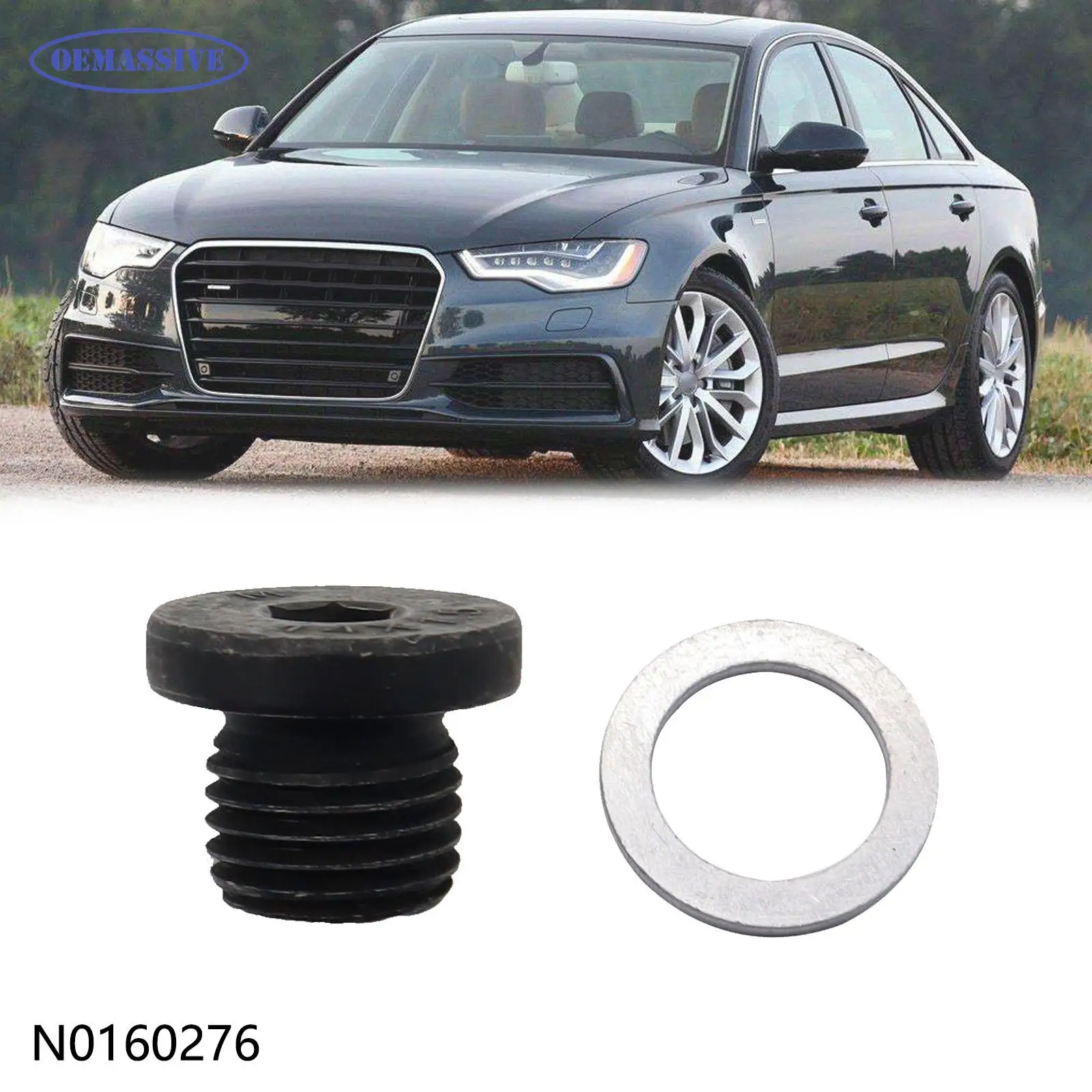 OEMASSIVE Motoroliecarter Aftapplug Schroef Bout Ring N 0160276   Voor Audi A4 A5 A6 A7 A8 Q5 Q7 S5 Voor VW Touareg Auto Accessoires