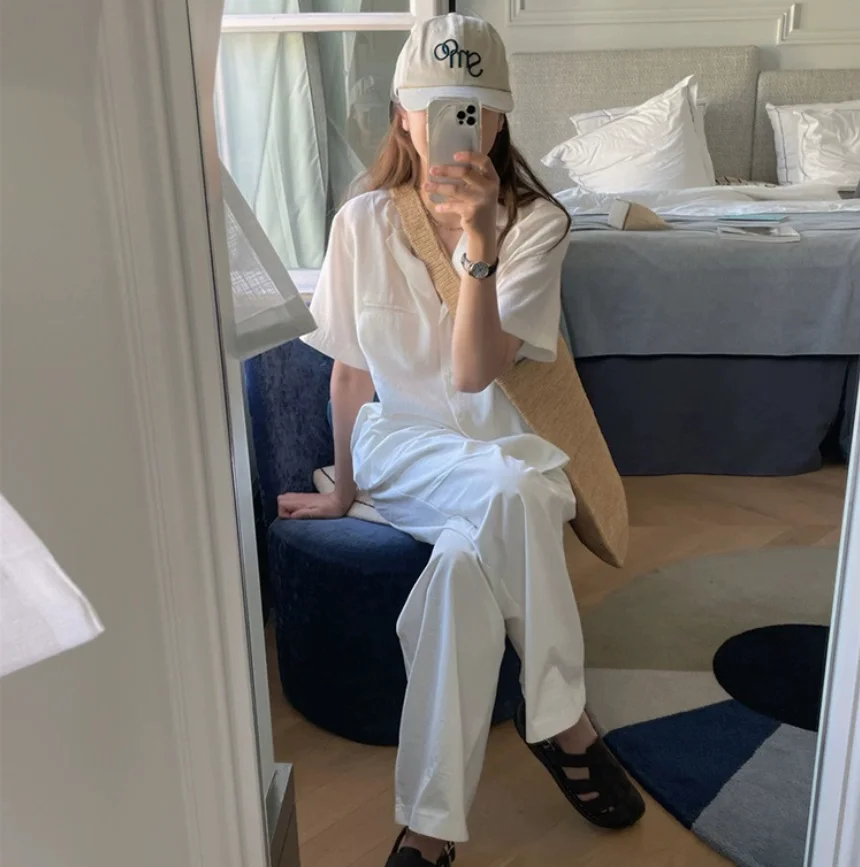 Casual White irt ort Sve Women's Faion Summer 2025 Loose Fit Basic Versatile Simple Sle Suit Collar Breathable Thin:Casual White irt ort Sve Women's Faion Summer 2025 Loose Fit Basic Versatile Simple Sle Suit Collar Breathable Thin:Casual White irt ort Sve Women's Faion Summer 2025 Loose Fit Basic Versatile Simple Sle Suit Collar Breathable Thin:Casual White irt ort Sve Women's Faion Summer 2025 Loose Fit Basic Versatile Simple Sle Suit Collar Breathable Thin:Casual White irt ort Sve W