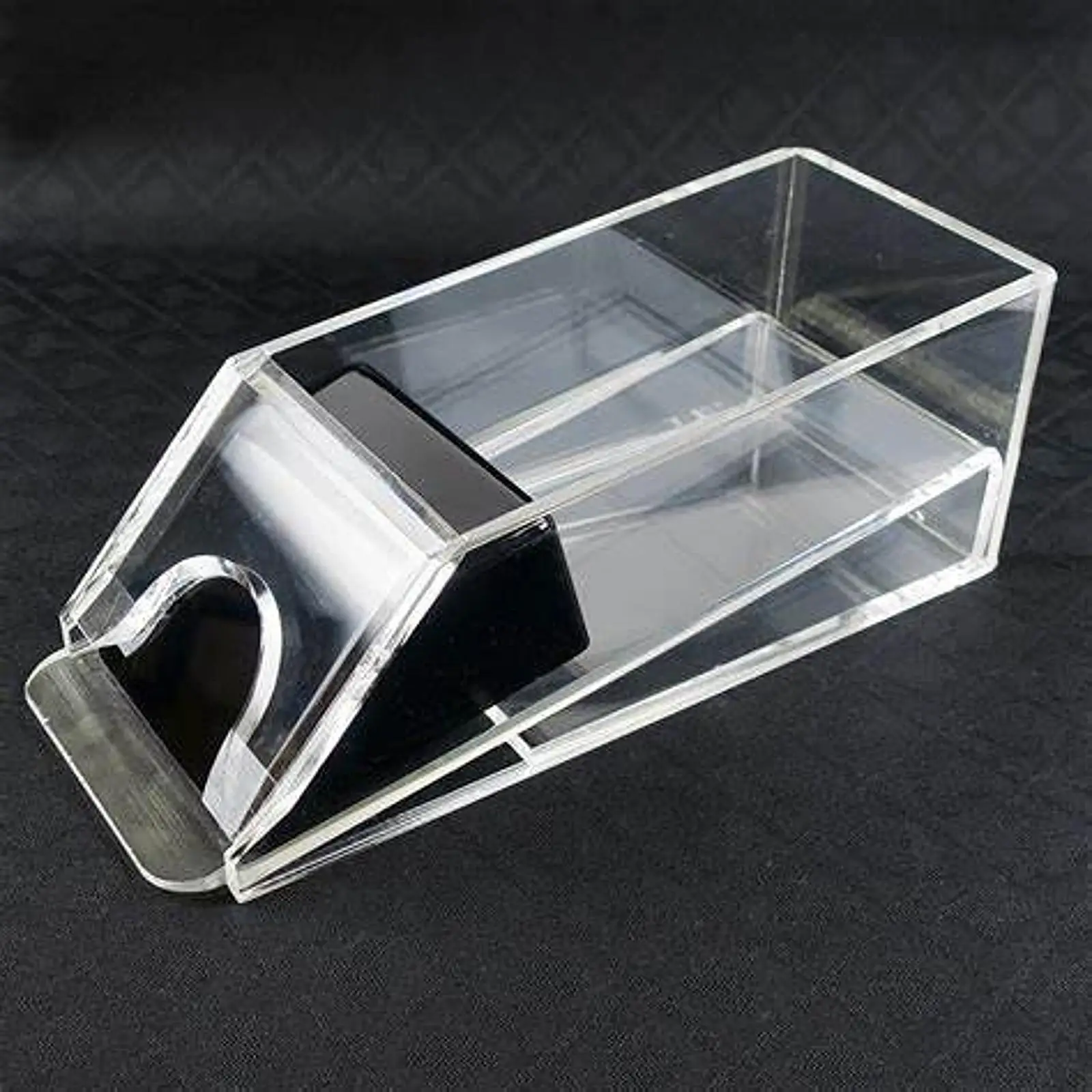 Transparent Card Dealer Shoe Acrylic Blackjack Shoe for Casino Table Games Discard Holder Tray