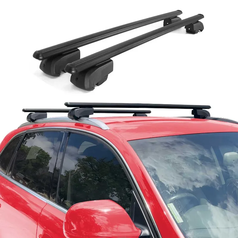 For BMW iX3 G08 2021-2025 Lockable Roof Rack Cross Bars in Black Aluminum