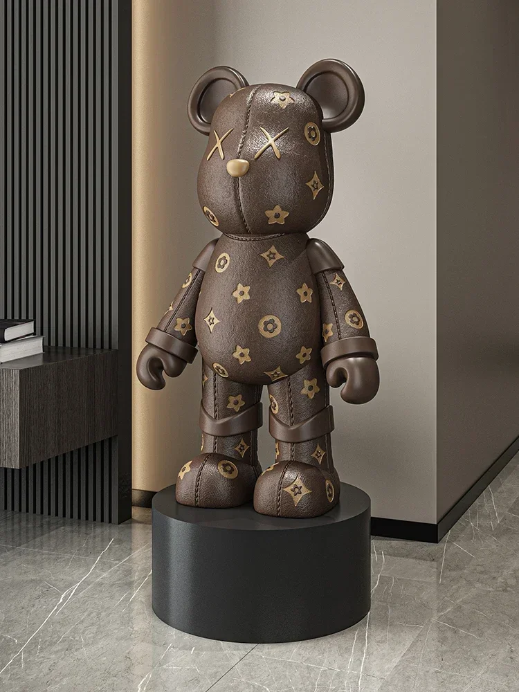 

Cream Style Violent Bear Floor-standing Ornaments Living Room TV Cabinet Home Decoration High-end Doll Decorations