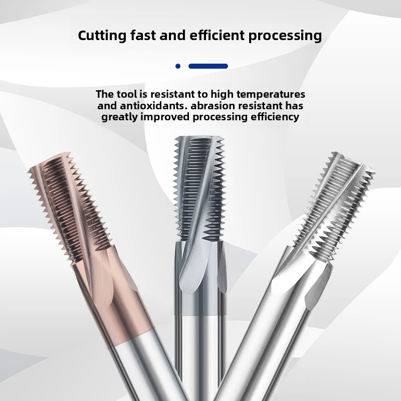 DAFANCNC British Standard 55 Degree Full Tooth Straight Tube Thread Milling Cutter Tungsten Carbide Coated for Processing Center