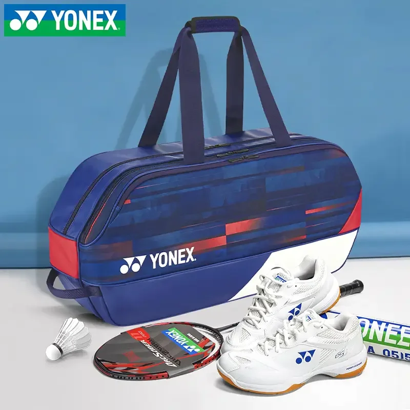 Yonex กระเป๋าแบดมินตัน2024รุ่นลิมิเต็ดเอดิชั่นกระเป๋าเทนนิสทรงสี่เหลี่ยมมีขนาดใหญ่จุได้เยอะไม้ขีดไฟ6ตัวสำหรับการฝึกซ้อมแบบมืออาชีพ