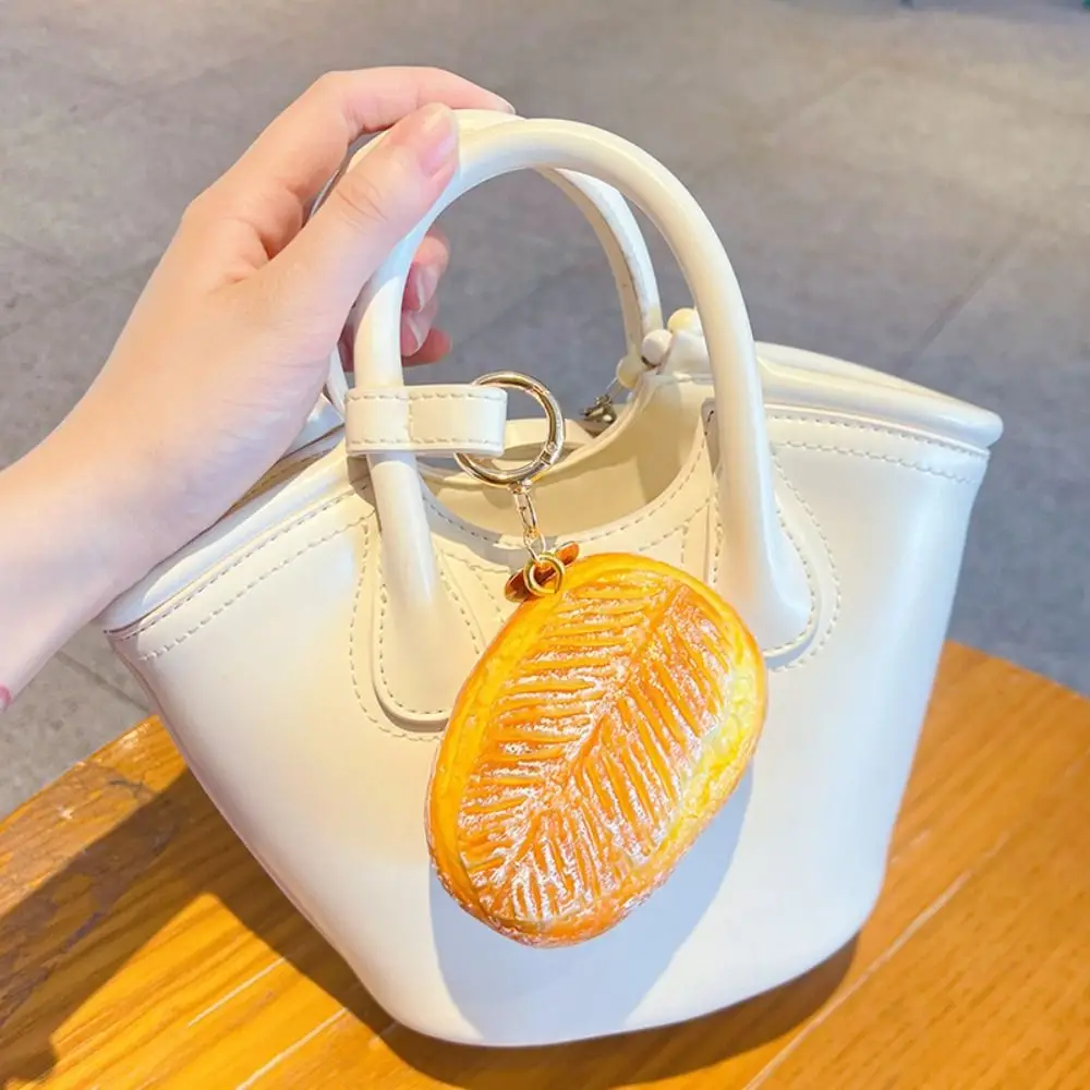 Realistic Bread Squishy Keychain Soft-PU Slow-rebound Simulation Bread Squeeze Mini-size Handmade-look Food Bread Ornaments