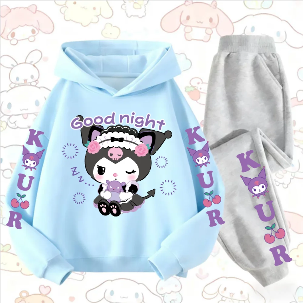 

Новая детская толстовка с принтом Kulomi и теплые повседневные штаны комплект (2 шт.)