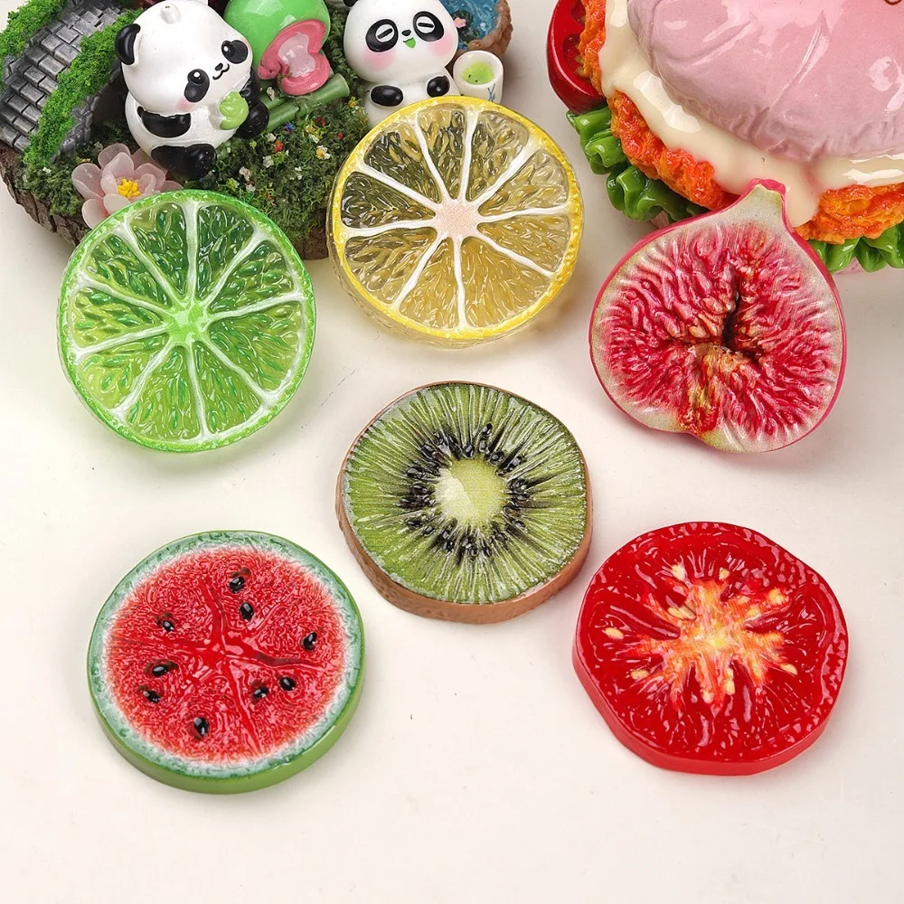 5pcs Mini Kawaii Cute Lemom Fruit Flat Back Cabochons Scrapbook Diy  Party Hairpin Accessories Home Decoration Craft