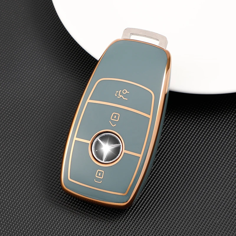 TPU Car Remote Key Case Cover for Mercedes Benz A C E S G Class GLC CLE CLA W177 W205 W213 W222 X167 AMG Key Shell Holder