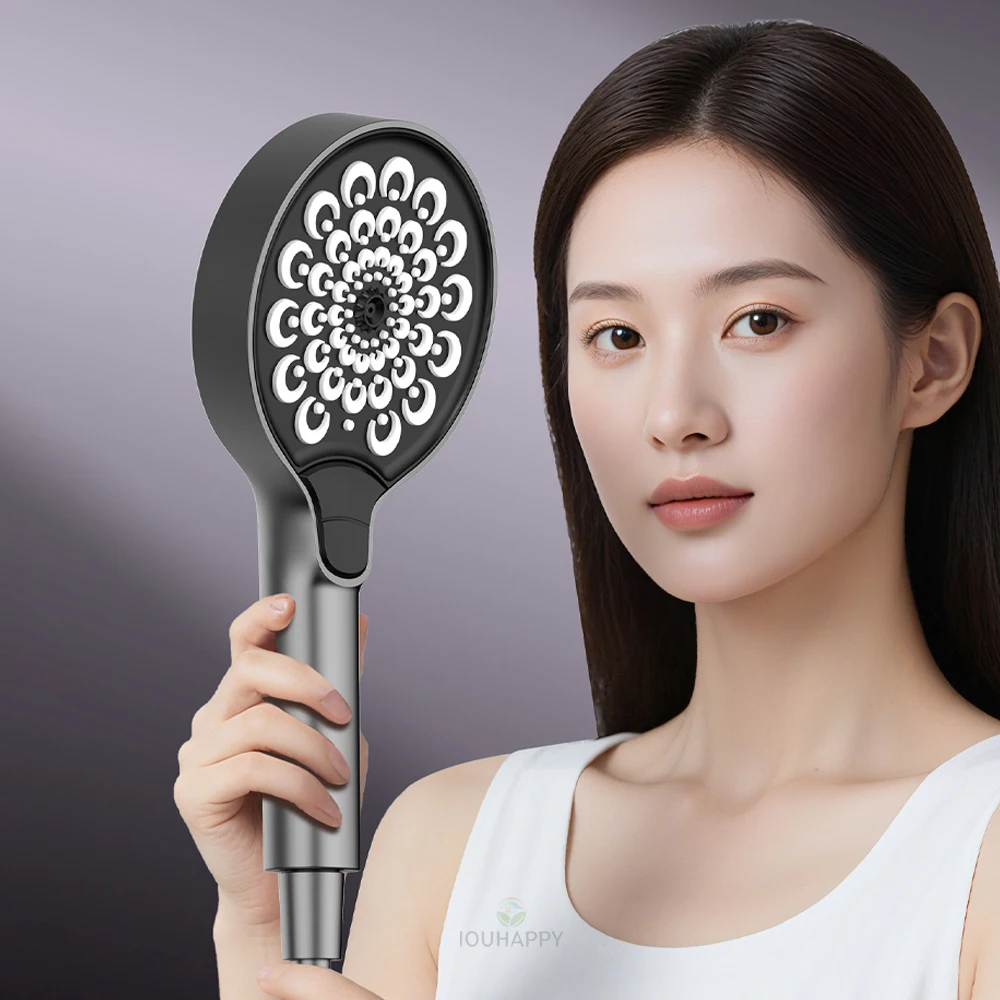 

3 Modes Booster Shower Head High Pressure Large Flow Rainfall Showerhead Spray Protable Shower for Bathroom Accessories Supplier
