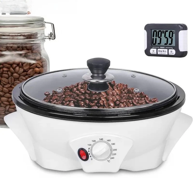 Non-stick roasting with multi-function electric coffee roaster for bakery