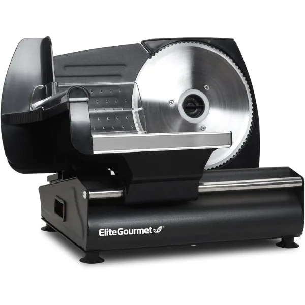 

Elite Gourmet EMT-625B Ultimate Precision Electric Deli Food Meat Slicer Removable Stainless Steel Blade, Adjustable Thickness