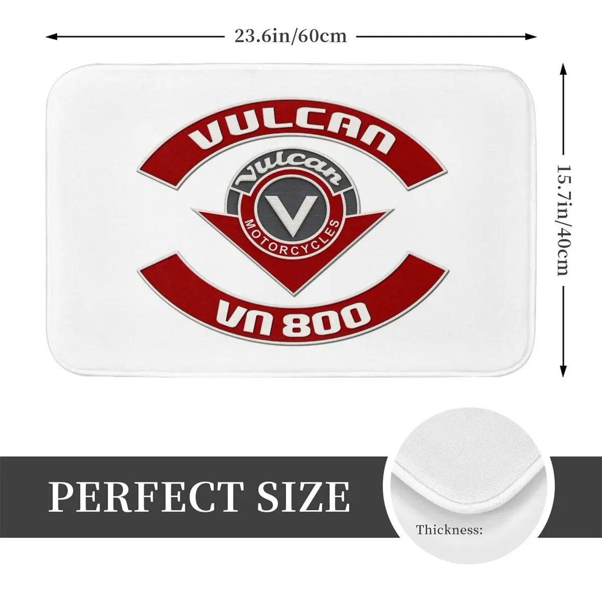 Fabric Patch Vulcan VN 800 Motorcycle Anti-slip Doormat Floor Mat Carpet Rug for Kitchen Entrance Home Balcony Footpad Mats