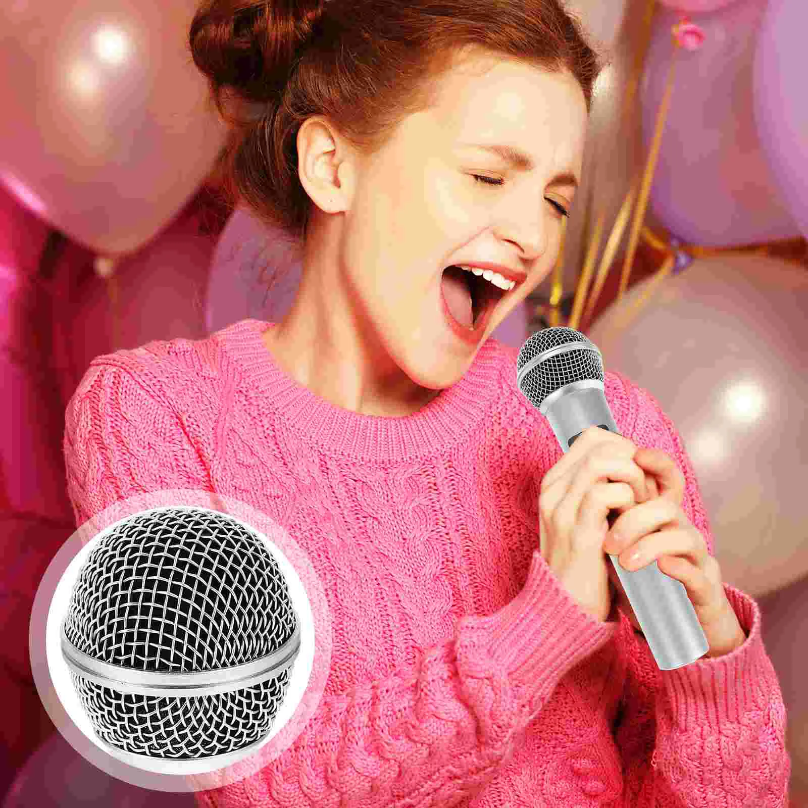 Headsets Round Mesh High-end Silver Semi-steel Microphone Anti-collision Sandblasting Capsule (silver) Microphones