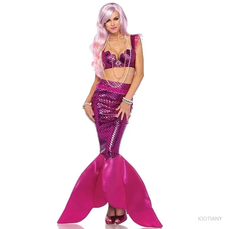 

Halloween carnival anime sexy sweet princess fancy dress masquerade fairy mermaid tail cosplay dress