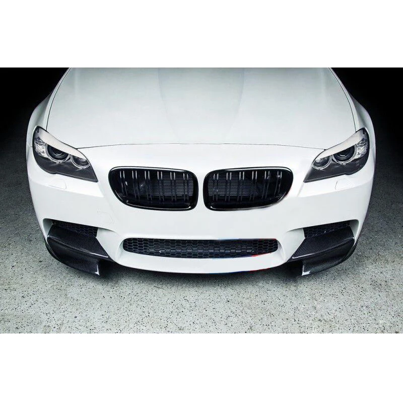 Front Bumper Lip Splitters Spoiler for BMW 5 Series F10 M5 Sedan 4 Door 2011-2017 Carbon Fiber Car Front Lip Splitters Grey FRP