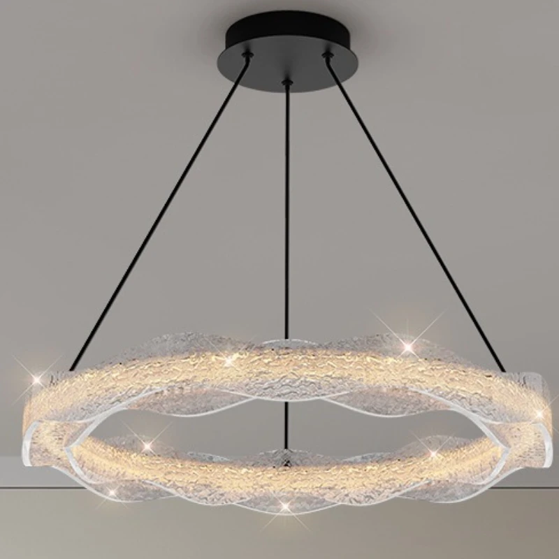Nordic Light Luxury Resin Pendant Lights for Restaurant Dining Table Atmospheric Artistic Luminaires Delicate Hanging Chandelier