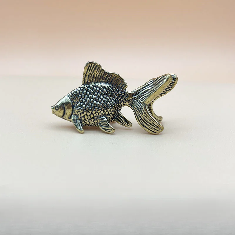 전국 조류 바람 물고기 순수 황동 탁상 장신구 문구 장난감 손잡이 조각 수공예
