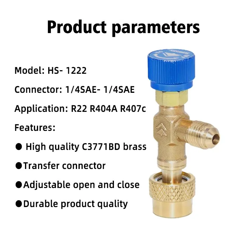 PolarLander Handkupplung Blau 1-teiliges Auto-Klimaanlage-Zubehör für Fahrzeuge für R22-Kältemittel