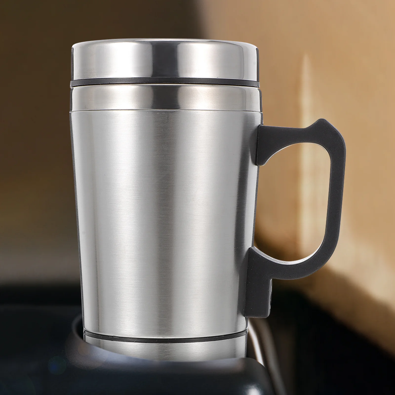 

12V Stainless Steel Electric Car Heating Cup Lightweight Insulated Vacuum Flask Safe Portable for Long Driving Trips