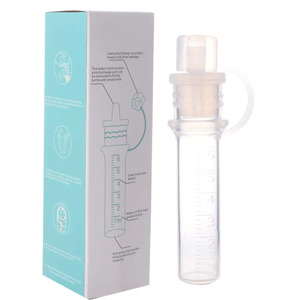 

Reusable Colostrum Collector Food Safe 6ml Breast Milk Collection Easy To Clean Baby Essentials Baby Feeding Device Hospital Use