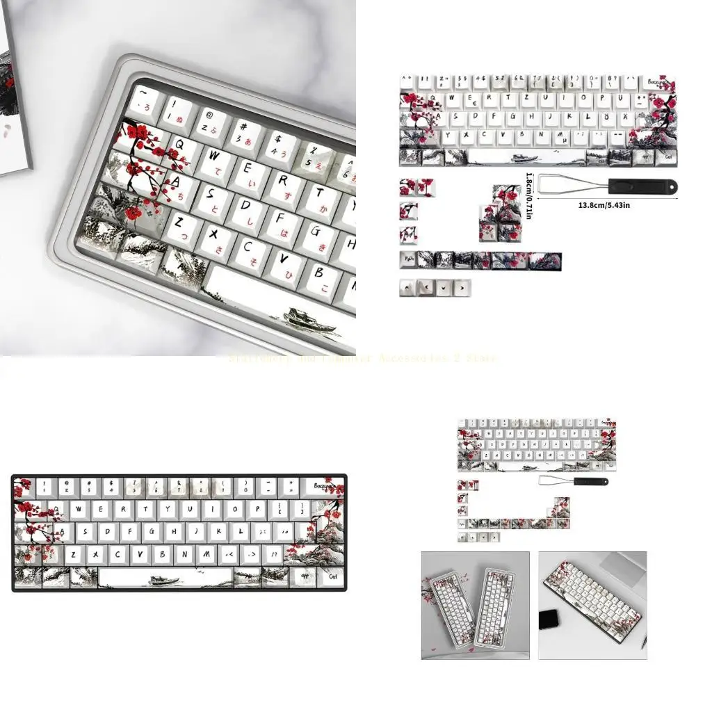 

80 шт. Немецкий французский Испания Японский Кейки PBT PBT Cherryprofile Plum Blossom
