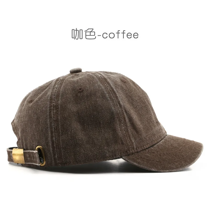 1 Stück Vier-Jahreszeiten-Mode Kurzbrim-Baumwoll-Baseballkappe für Männer und Frauen, Verstellbare Trucker-Mütze im Dad-Hat-Stil mit Niedrigem Profil – Detail 6